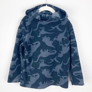 Cat & Jack - XS Boys Black & Gray Dinosaur Fleece Hoodie
